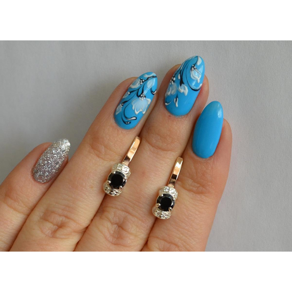 Срібні сережки з золотом (137с)