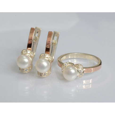 Серебряный гарнитур с золотом