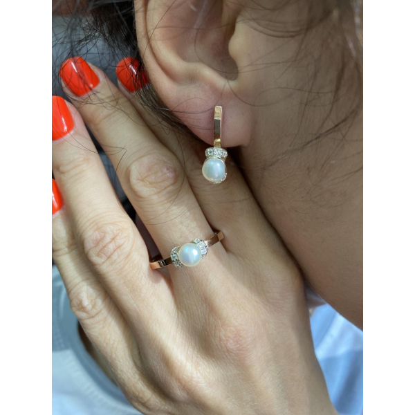 Серебряное кольцо с золотыми пластинами (138к)