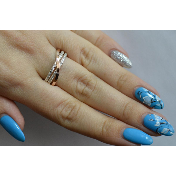 Срібне кільце з золотом (139к)