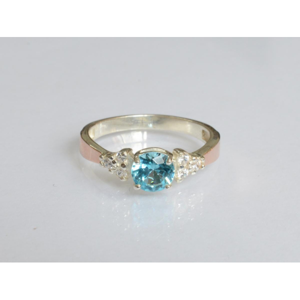 Серебряное кольцо с золотом (140к)