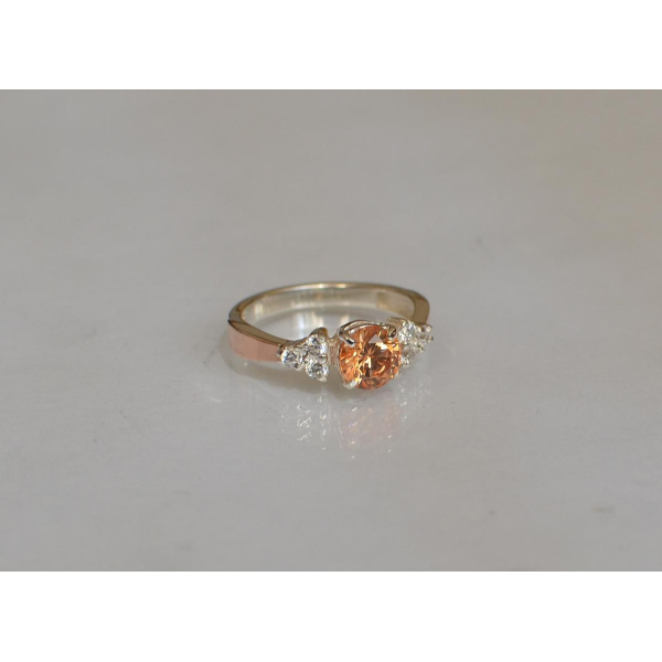 Серебряное кольцо с золотом (140к)