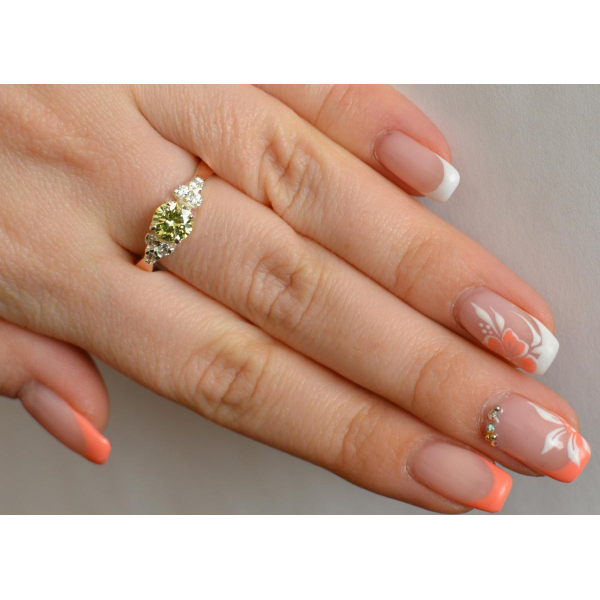 Серебряное кольцо с золотом (140к)