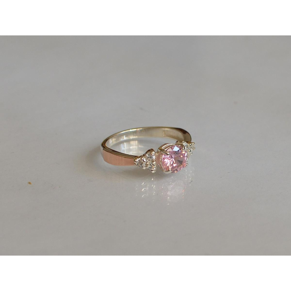 Серебряное кольцо с золотом (140к)