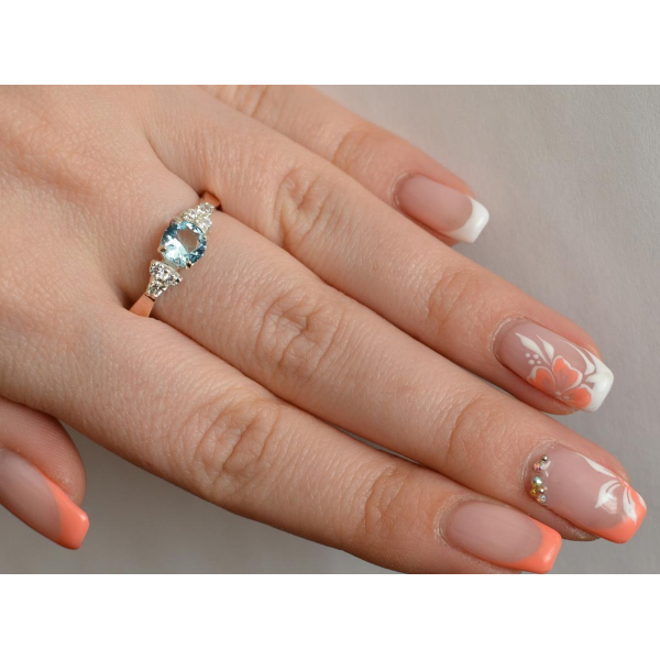 Серебряное кольцо с золотом (140к)