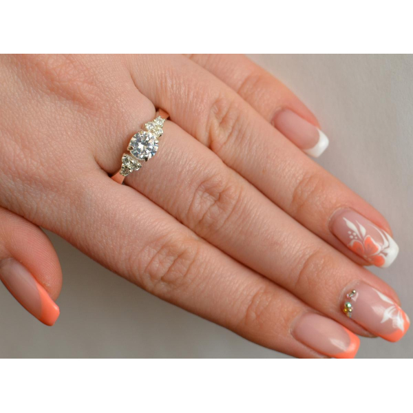 Серебряное кольцо с золотом (140к)