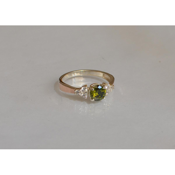 Серебряное кольцо с золотом (140к)