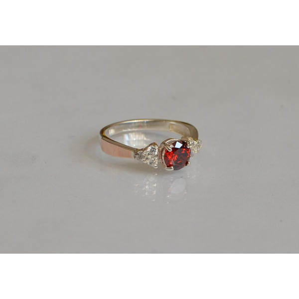 Серебряное кольцо с золотом (140к)