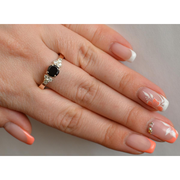 Серебряное кольцо с золотом (140к)