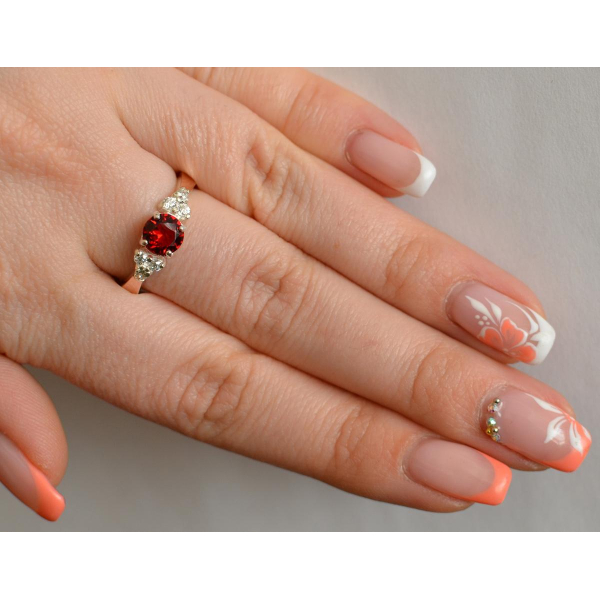 Серебряное кольцо с золотом (140к)