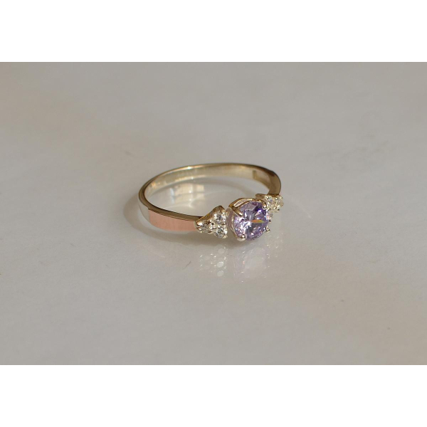 Серебряное кольцо с золотом (140к)