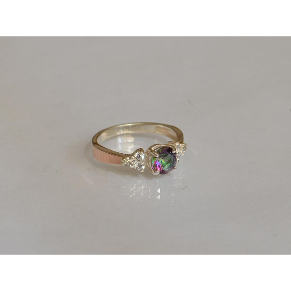 Серебряное кольцо с золотом (140к)