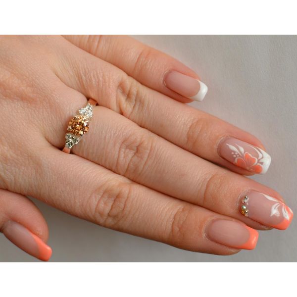 Серебряное кольцо с золотом (140к)