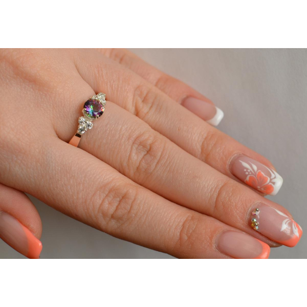 Серебряное кольцо с золотом (140к)