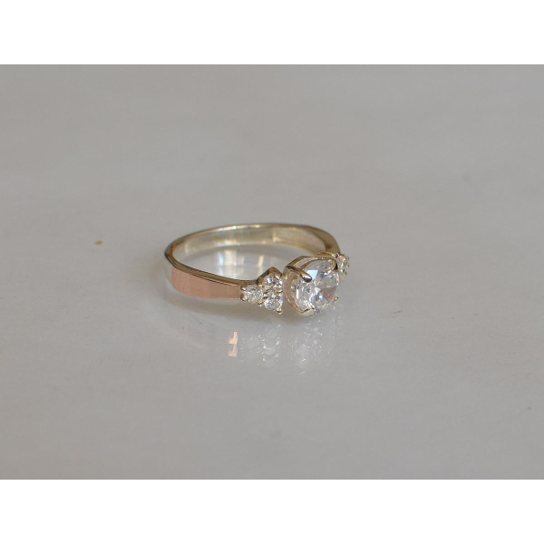 Серебряное кольцо с золотом (140к)