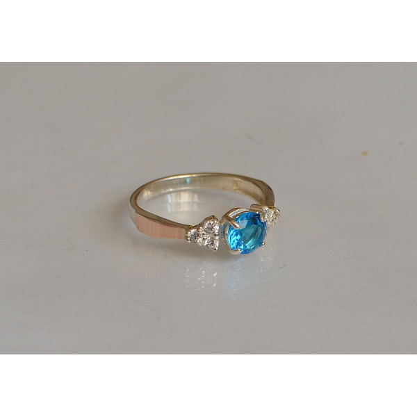 Серебряное кольцо с золотом (140к)