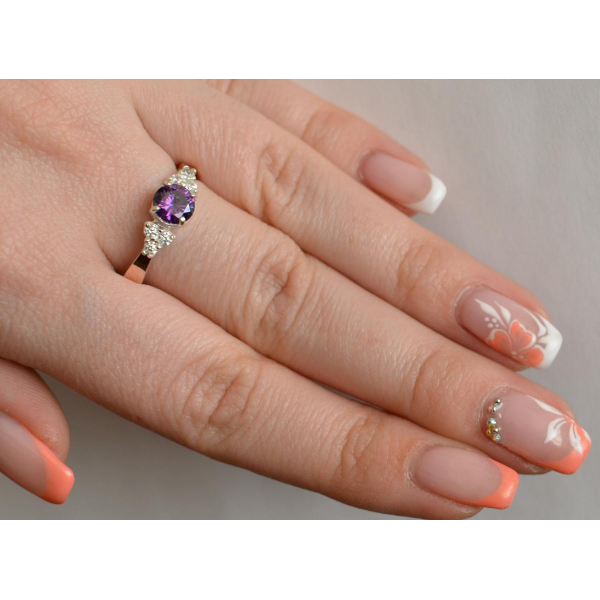 Серебряное кольцо с золотом (140к)