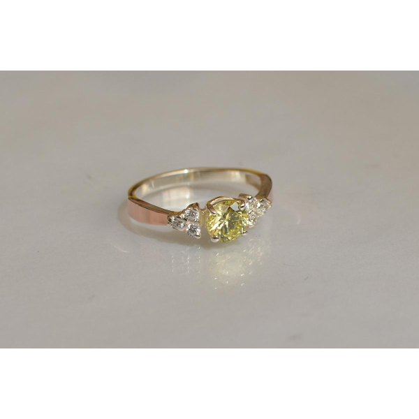 Серебряное кольцо с золотом (140к)