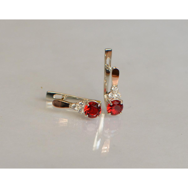 Серебряные серьги с золотом (140с)