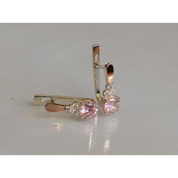 Серебряные серьги с золотом (140с)