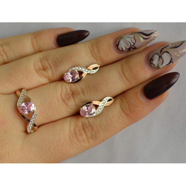 Серебряный набор с золотыми пластинами143 (143)