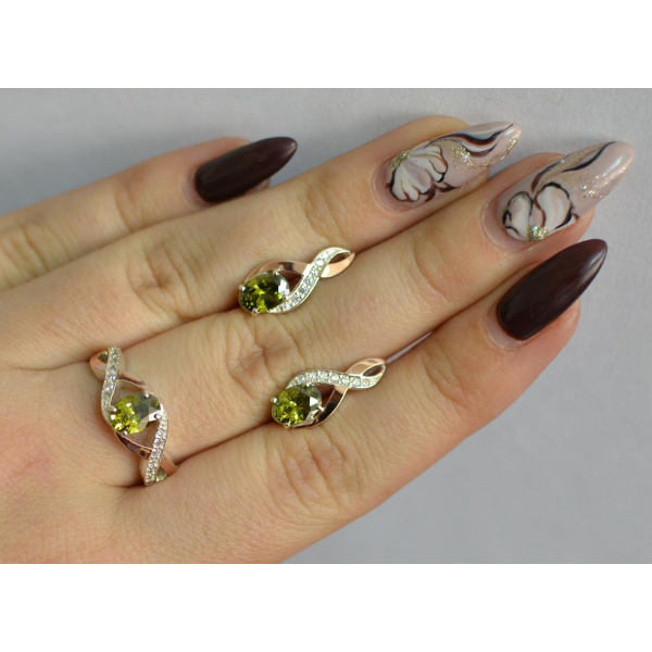 Серебряный набор с золотыми пластинами143 (143)