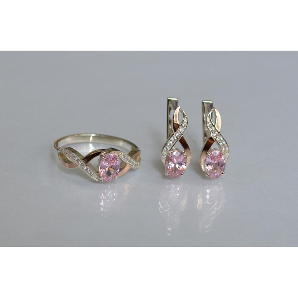 Серебряный набор с золотыми пластинами143 (143)