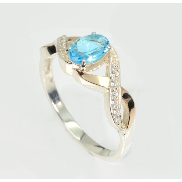 Серебряное кольцо с золотыми вставками (143к)