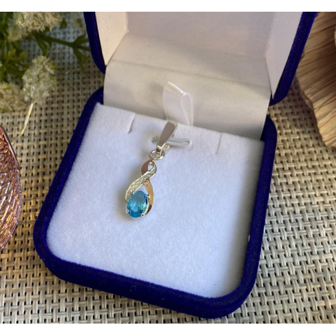 Срібна підвіска з пластинами золота