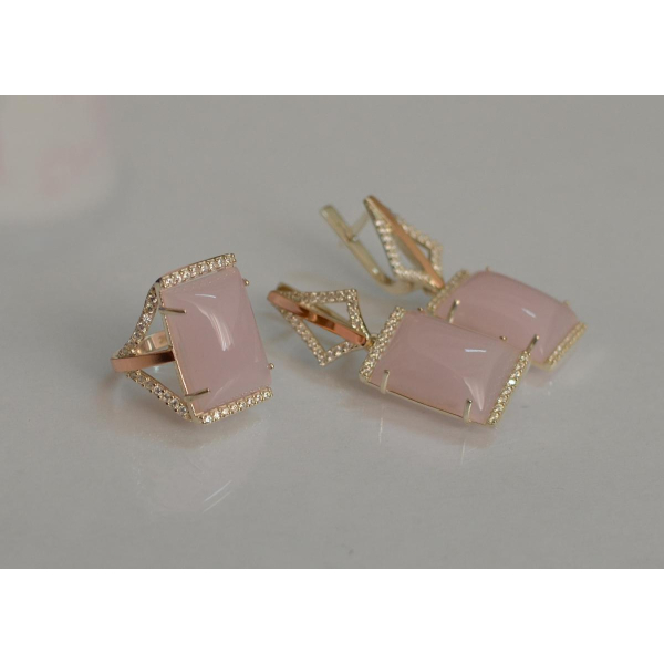 Серебряный комплект с кабашонами (146)