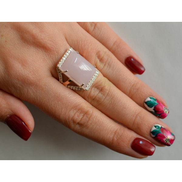 Серебряное кольцо с кабашоном (146к)