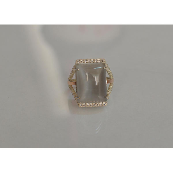 Серебряное кольцо с кабашоном (146к)