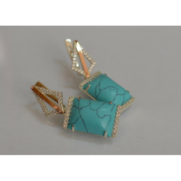 Серебряные серьги с кабашонами (146с)