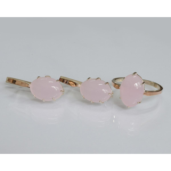 Серебряный комплект с золотыми пластинами (147)