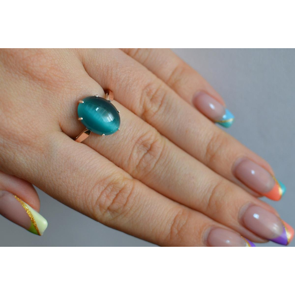 Серебряное кольцо с золотыми накладками (147k)