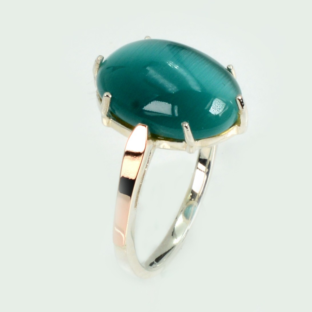 Серебряное кольцо с золотыми накладками (147k)