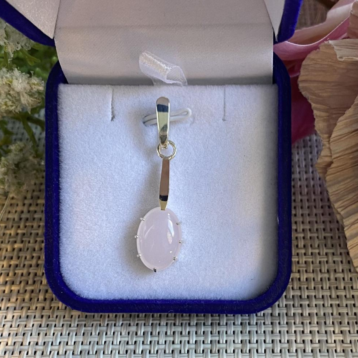 Серебряная подвеска с золотими вставками (147п)