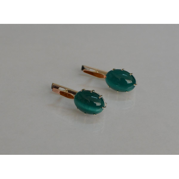 Серебряные серьги с золотыми накладками (147с)