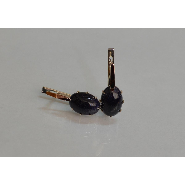 Серебряные серьги с золотыми накладками (147с)