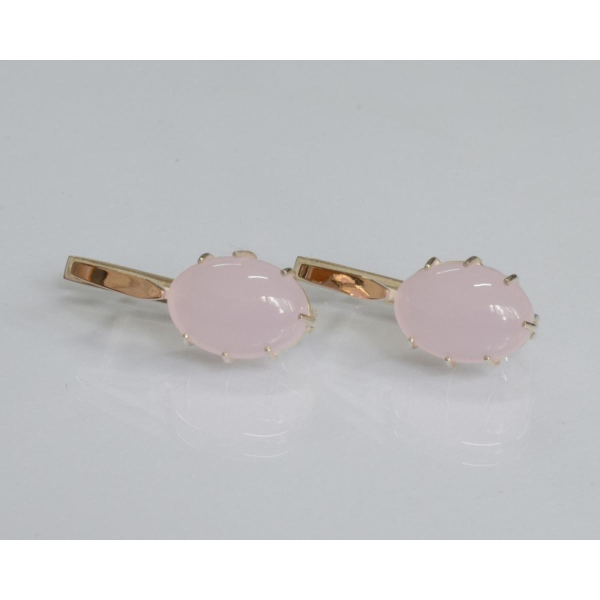 Серебряные серьги с золотыми накладками (147с)