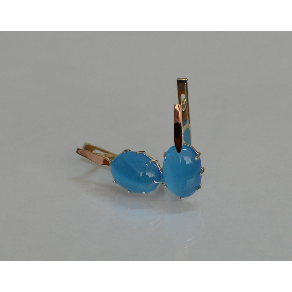 Серебряные серьги с золотыми накладками (147с)