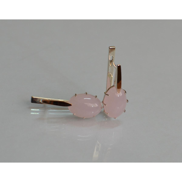 Серебряные серьги с золотыми накладками (147с)