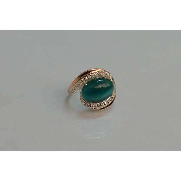 Серебряное кольцо с золотом (148к)