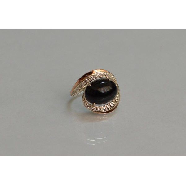 Серебряное кольцо с золотом (148к)