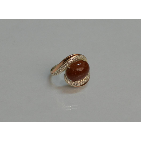 Серебряное кольцо с золотом (148к)