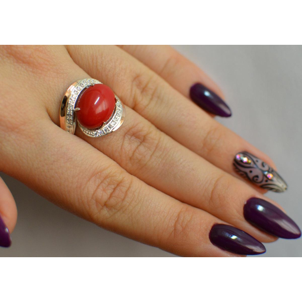 Серебряное кольцо с золотом (148к)