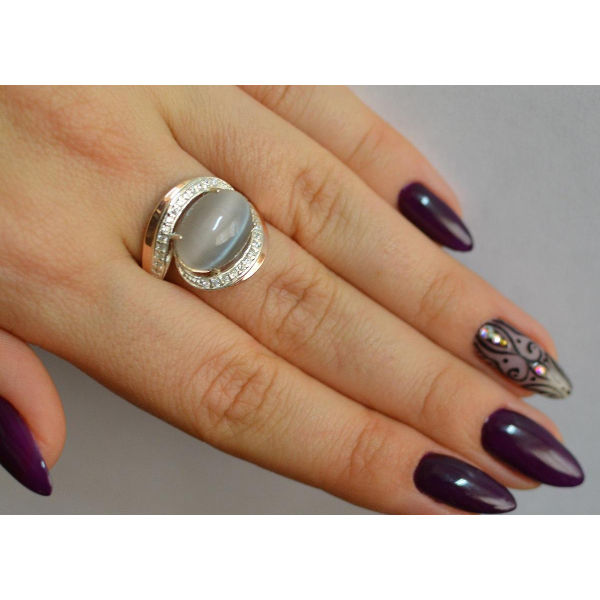 Серебряное кольцо с золотом (148к)