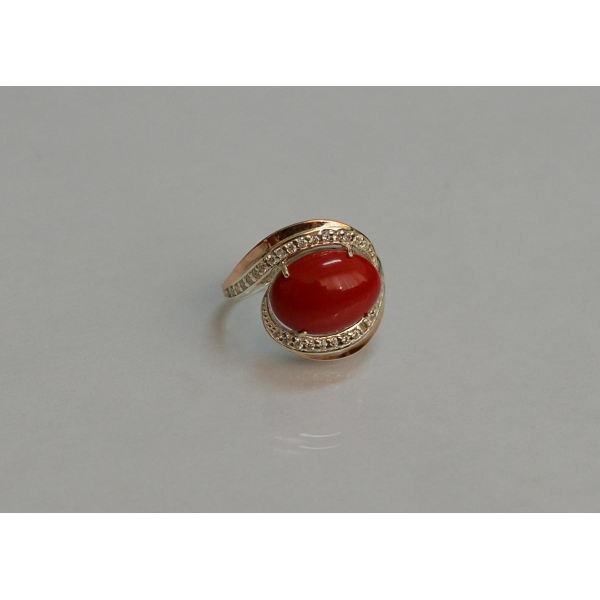 Серебряное кольцо с золотом (148к)