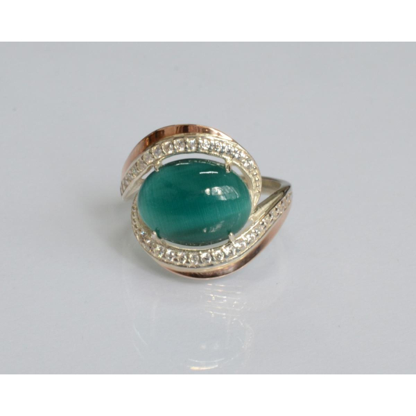 Серебряное кольцо с золотом (148к)