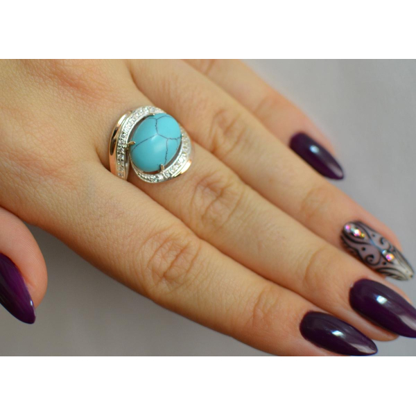 Серебряное кольцо с золотом (148к)